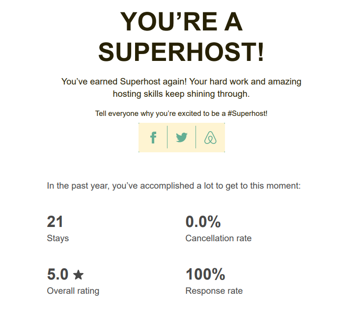 host / owner Jill's Airbnb Superhost badge